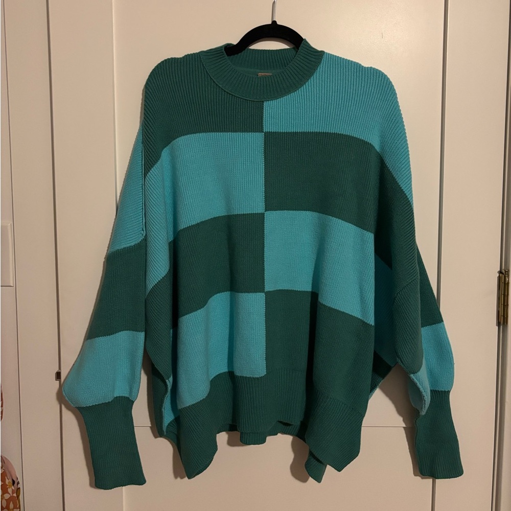 Free People Easy Street Tunic Color Block Sweater